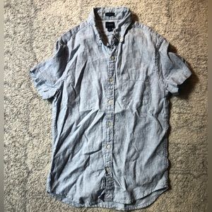 J Crew Men’s Slim Linen-Cotton Short Sleeve Shirt